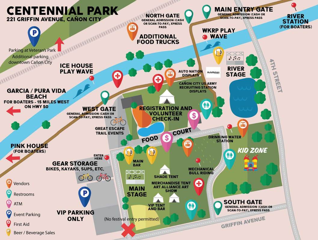 Royal Gorge Whitewater Festival Map